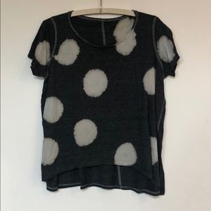 Free People polka dot boho knit top